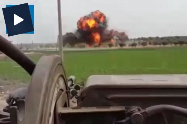 Cinderes’te mühimmat deposu böyle imha edildi