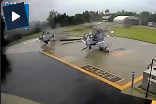 Korkunç helikopter kazası kamerada