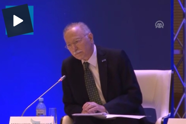 Ekmeleddin İhsanoğlu'nun rahatsızlandığı anlar kamerada