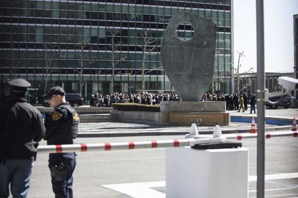 BM çalışanları New York'ta protesto yaptı
