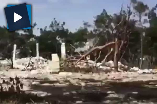 Afrin'de TSK tarafından imha edilen YPG eğitim kampı görüntülendi