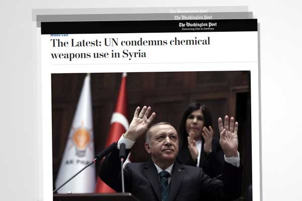 'Suriye'de kimyasal silah kullanımı' haberinde Erdoğan'ın fotoğrafını kullandılar