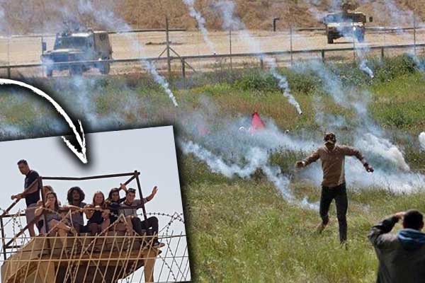 İsrailliler, Filistinlilerin vuruluşunu böyle izledi