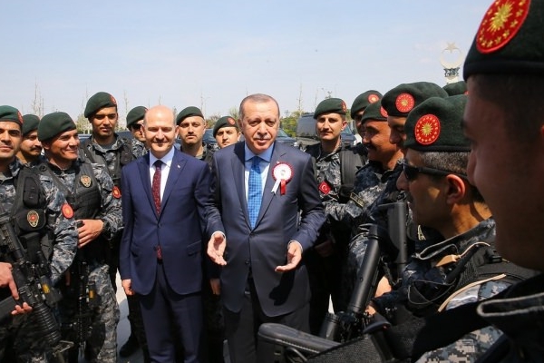 Erdoğan, Soylu ve beraberindeki heyeti Külliye'de kabul etti