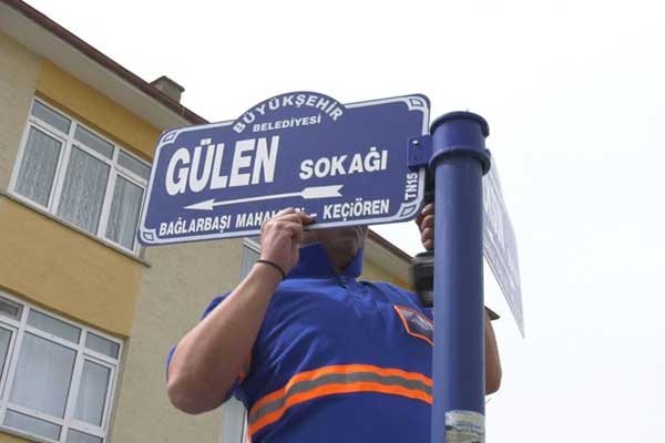 Ankara'da 'Gülen' isimli cadde ve sokak tabelaları değiştirildi