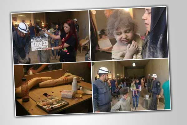 'Kimyasal silah saldırısının olmadığını' iddia edip, film fotoğraflarını delil olarak gösterdiler