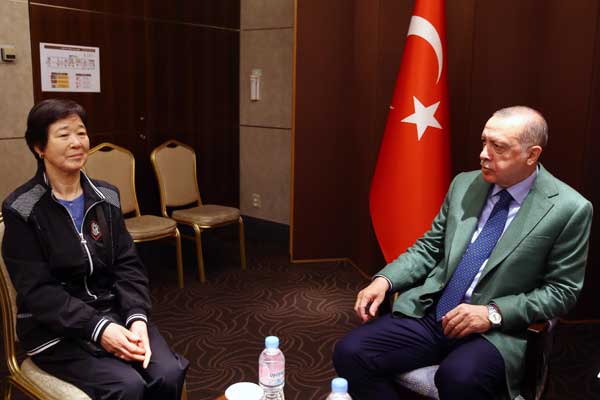 Koreli Ayla, Erdoğan ile buluştu