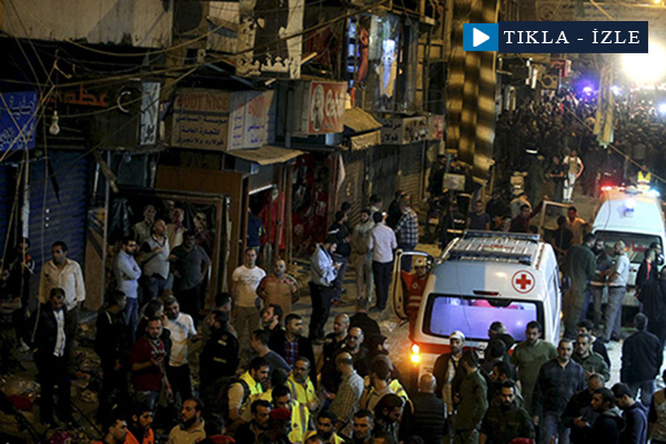 Beyrut'taki intihar saldırısı kamerada