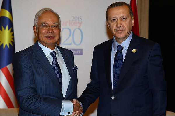 Erdoğan, Malezya Başbakanı'nı kabul etti