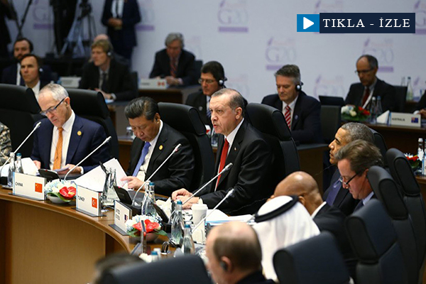 Erdoğan'ın G20 Zirvesi konuşması