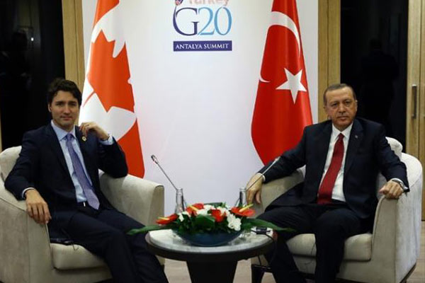 Son görüşme Kanada Başbakanıyla