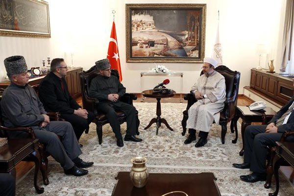 Kafkasya Müslümanları Diyanet'i ziyaret etti