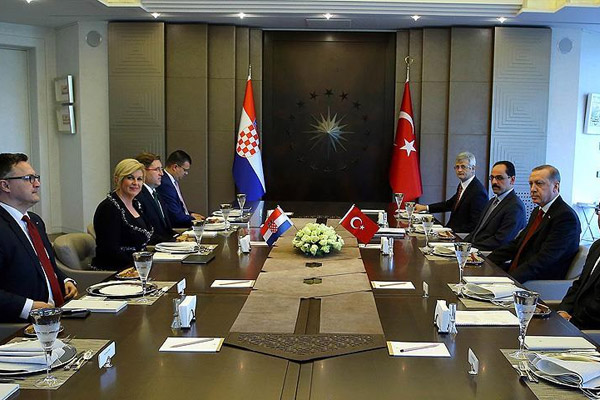 Erdoğan Hırvatistan Cumhurbaşkanı ile görüştü