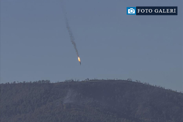 Suriye sınırında düşen uçak