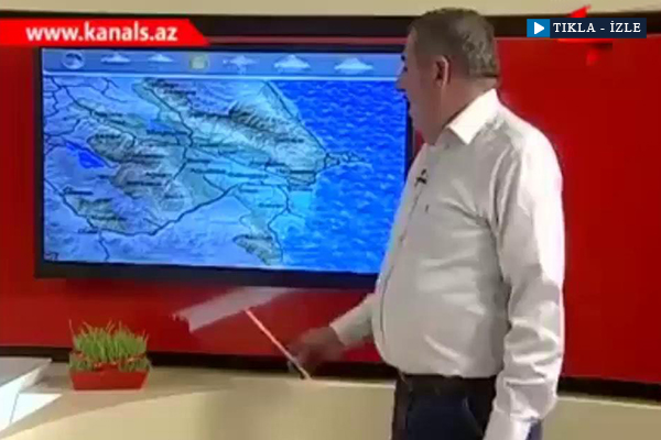 Azerbaycanlı spiker'den hava durumu