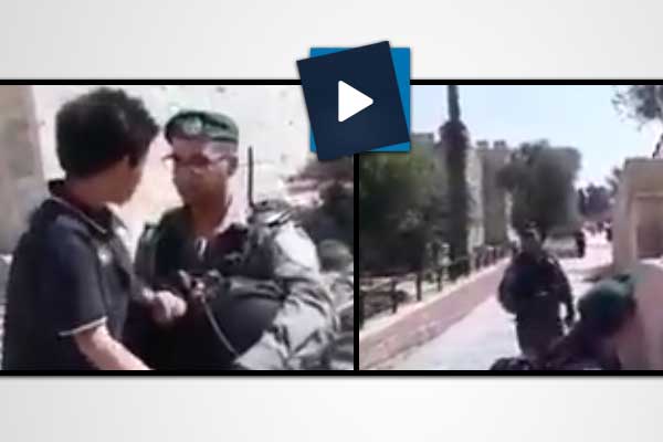 Filistinli çocuk İsrail askerlerine böyle kafa tuttu!