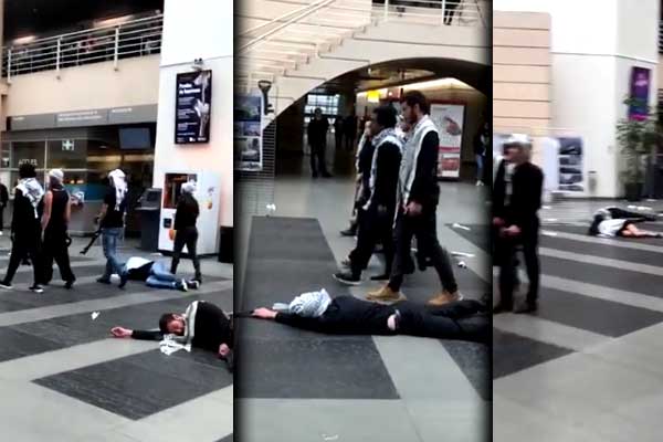 Cenevre Üniversitesi öğrencileri Gazze katliamını böyle protesto etti