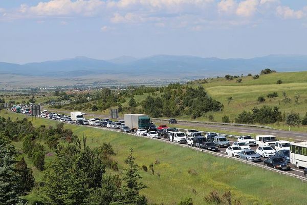Otoyolda bayram trafiği