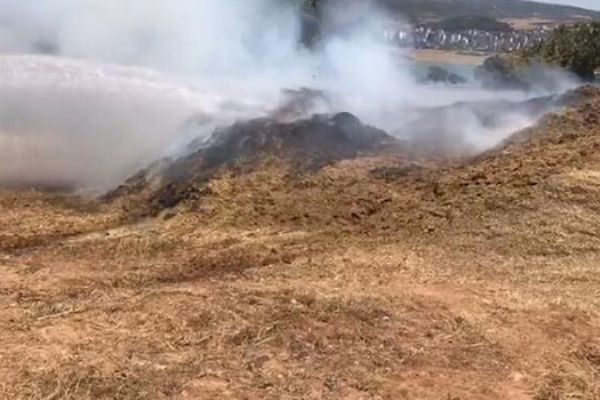 Kimliği belirsiz kişiler 10 ton mercimeği yaktı