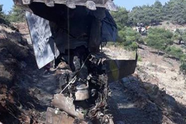 Gaziantep'te bulunan Rus füzesi enkazı taşındı