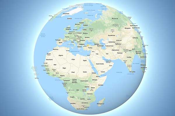 Google Dünya'yı artık küre olarak gösteriyor