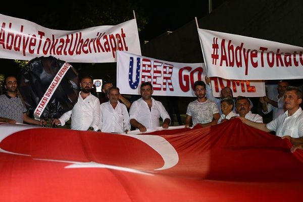 Taksicilerden ABD'ye tepki