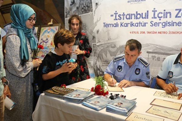 Zabıtanın karikatürünü çizdiler