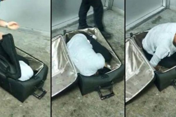 Valizin içinde Türkiye’ye girmeye çalışırken yakalandı