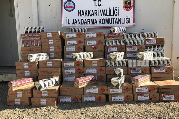 Hakkari'de 42 bin 525 av fişeği ele geçirildi