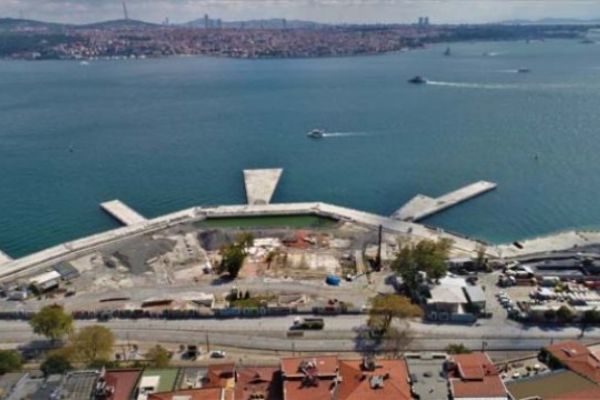 Kabataş Meydan Düzenlemesi ve Transfer Merkezi havadan görüntülendi