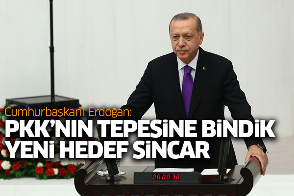 Cumhurbaşkanı Erdoğan: PKK'nın tepesine bindik yeni hedef Sincar