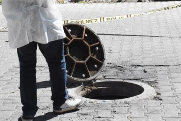 Kanalizasyonda el bombası bulundu…
