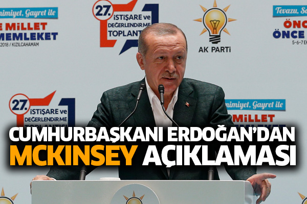 Cumhurbaşkanı Erdoğan'dan McKinsey açıklaması
