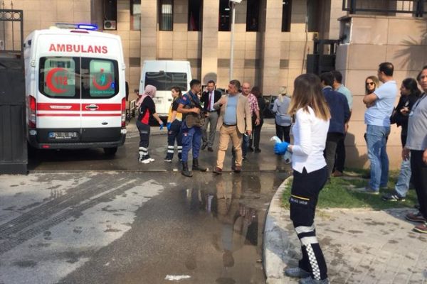 İzmir Adliyesinde korku dolu anlar