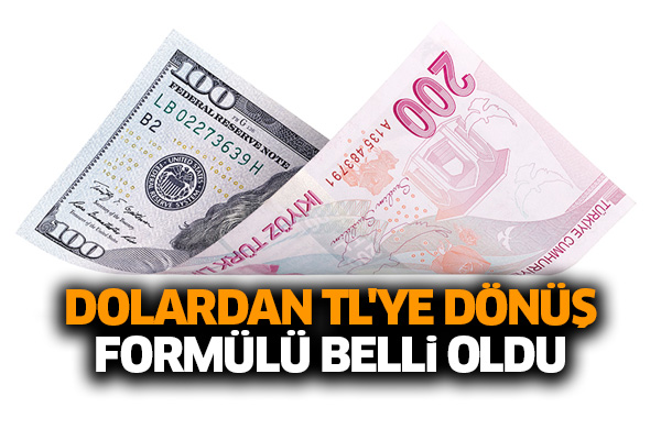 Dolardan TL'ye dönüş formülü belli oldu