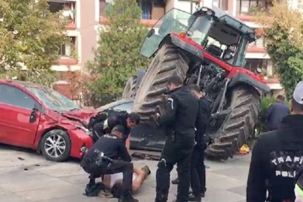 Traktörlü şüpheli Kızılay'da vurularak etkisiz hale getirildi