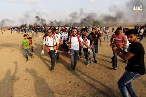 Gazze Şeridi sınırında düzenlenen barışçıl 'Büyük Dönüş Yürüyüşü' gösterileri
