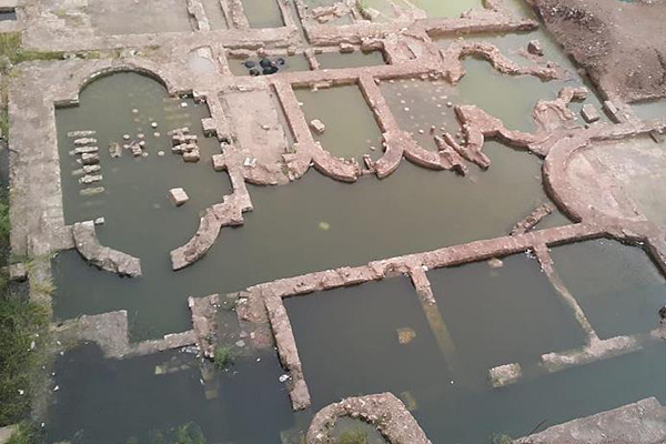 İnşaat alanındaki kalıntı 'imparatorluk salonu' çıktı