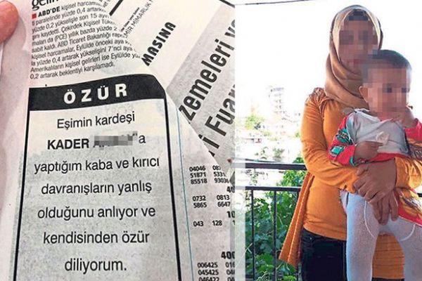 Baldızdan ilanlı özür