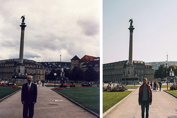 Dedesinin pozlarını 30 yıl sonra aynı yerde verdi
