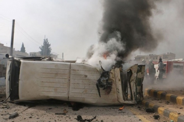 Türkiye sınırına yaklaşık 1,5 km uzaklıkta bombalı araçla saldırı