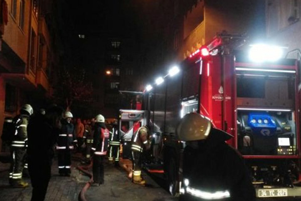 İstanbul'da tekstil atölyesinde yangın