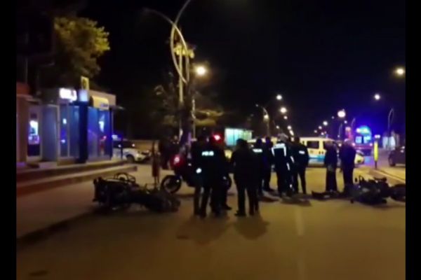 Trafik magandasını kovalayan yunus ekipleri kaza yaptı