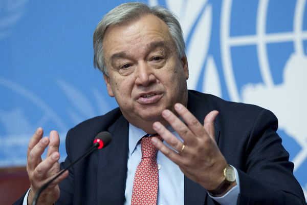 Guterres'ten Filisten'e dayanışma mesajı