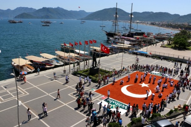 Tuz ve Pulbiberden Türk Bayrağı - 3