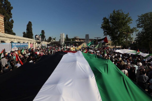 İstanbul'da 'Mavi Marmara' yürüyüşü - 690