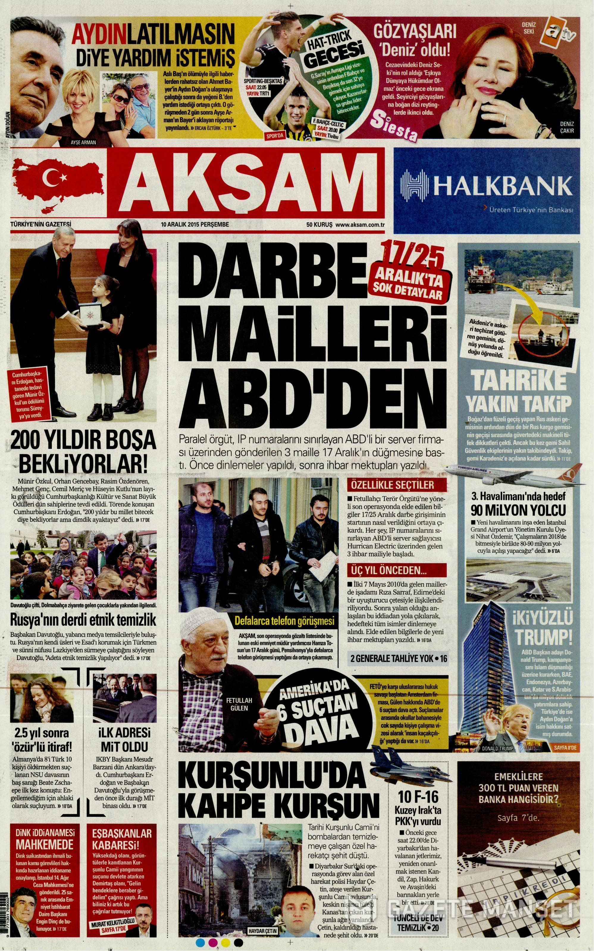 Günün gazete manşetleri - 791