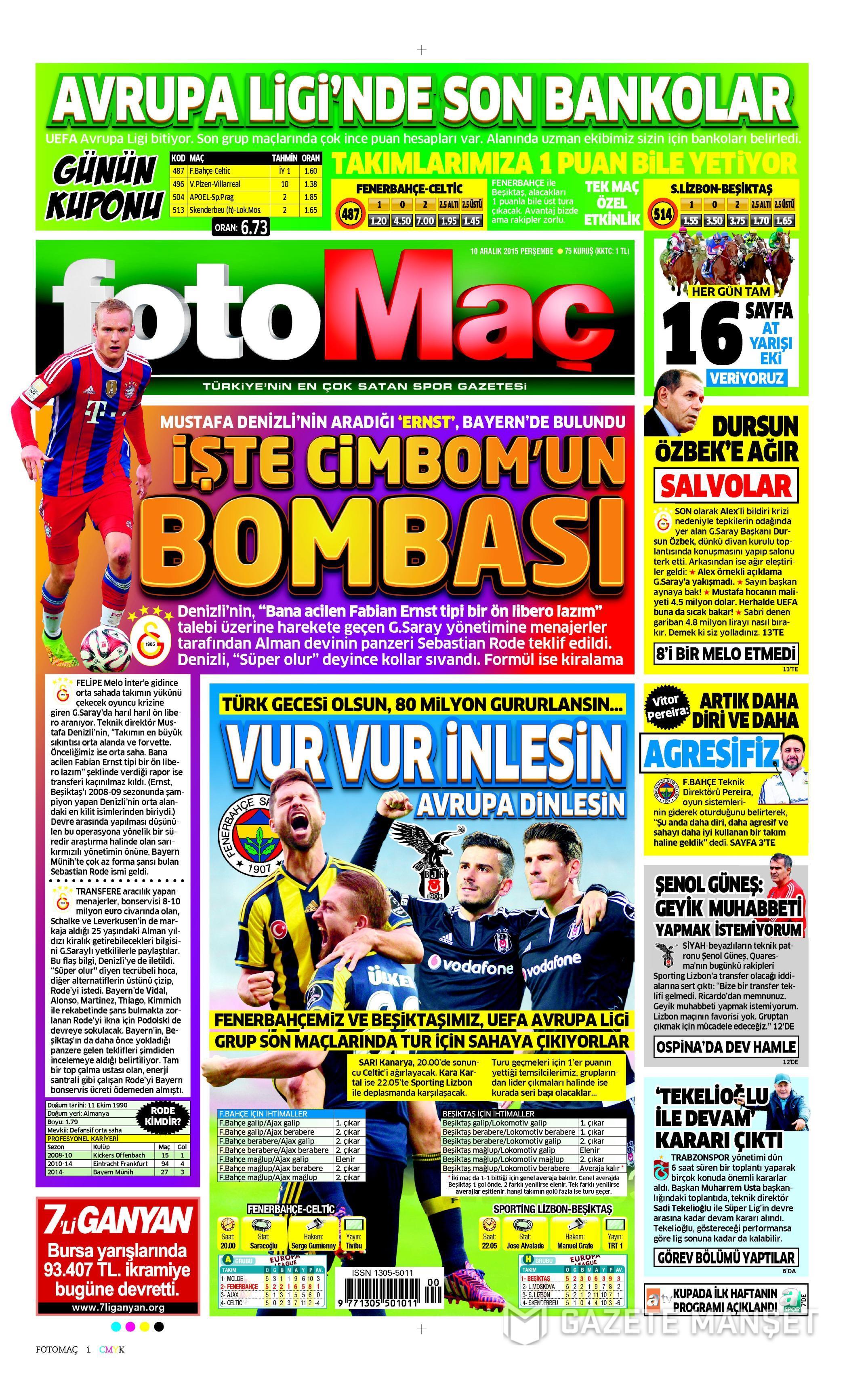 Günün gazete manşetleri - 855