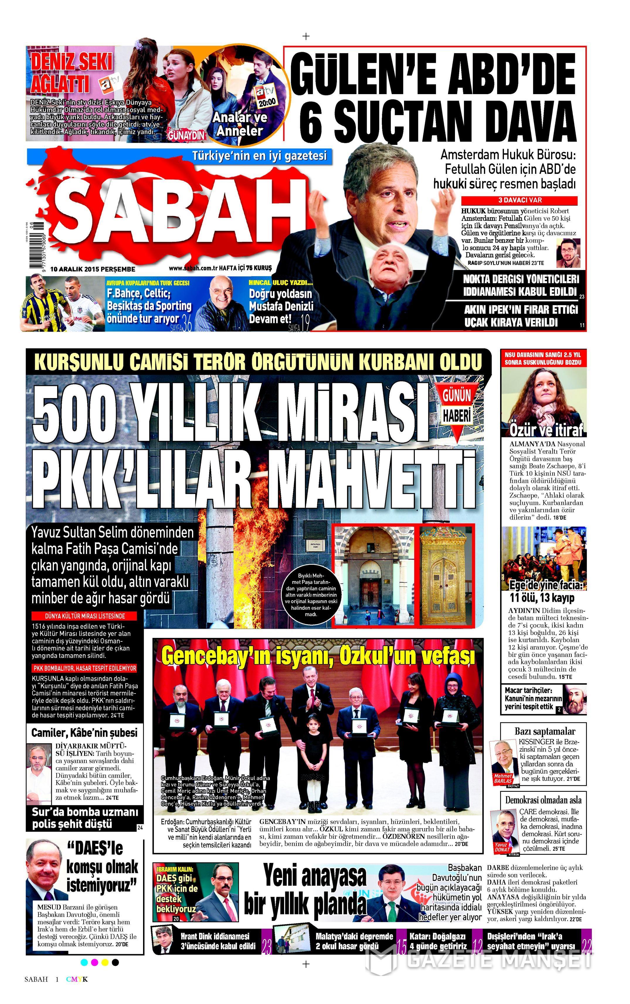 Günün gazete manşetleri - 725