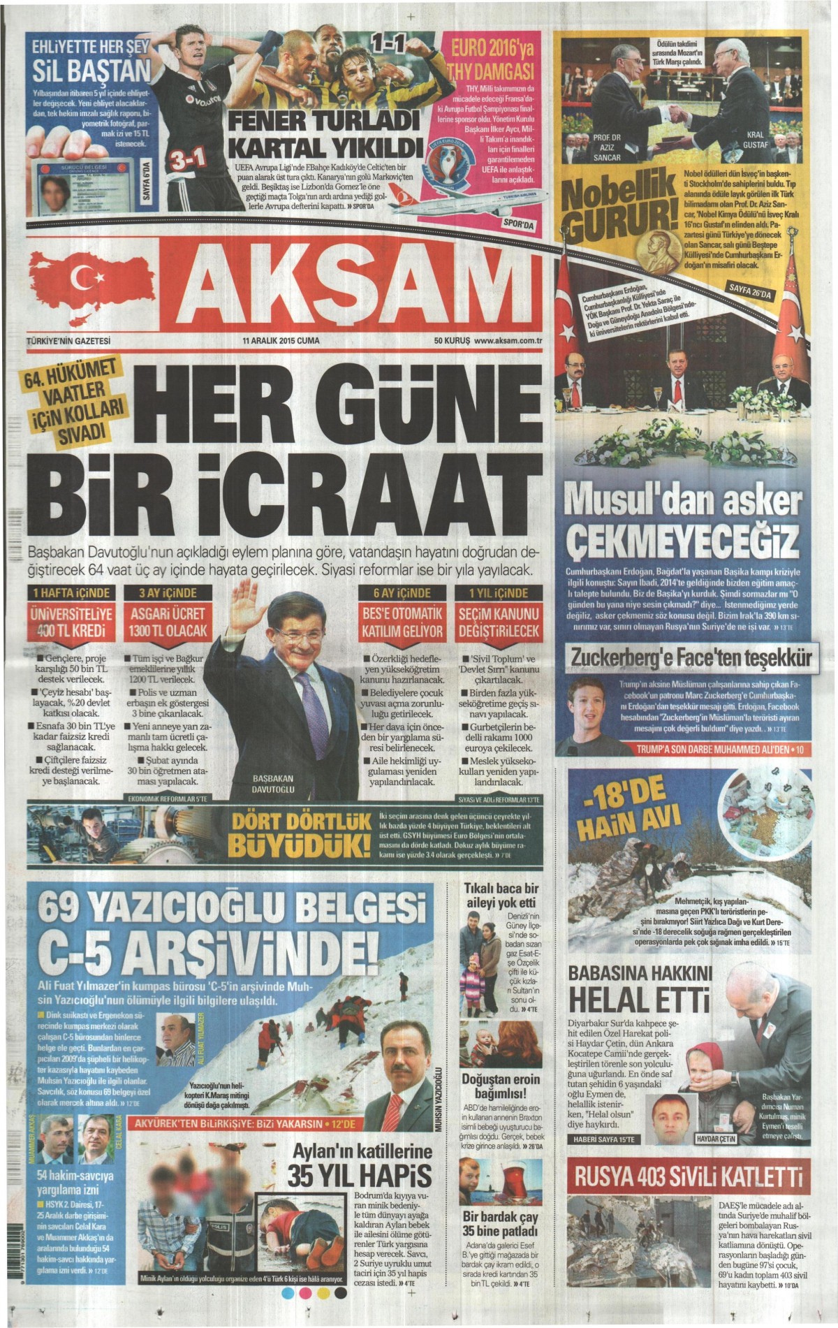 Gazeteler bugün ne yazdı? - 1